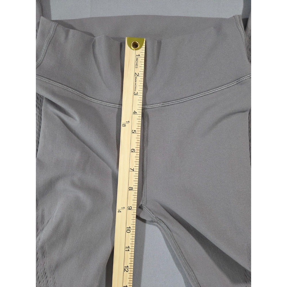 Lululemon Leggings Womens 4 Gray Mesh Reveal Running Mindful Motion Pants Active - Picture 9 of 10